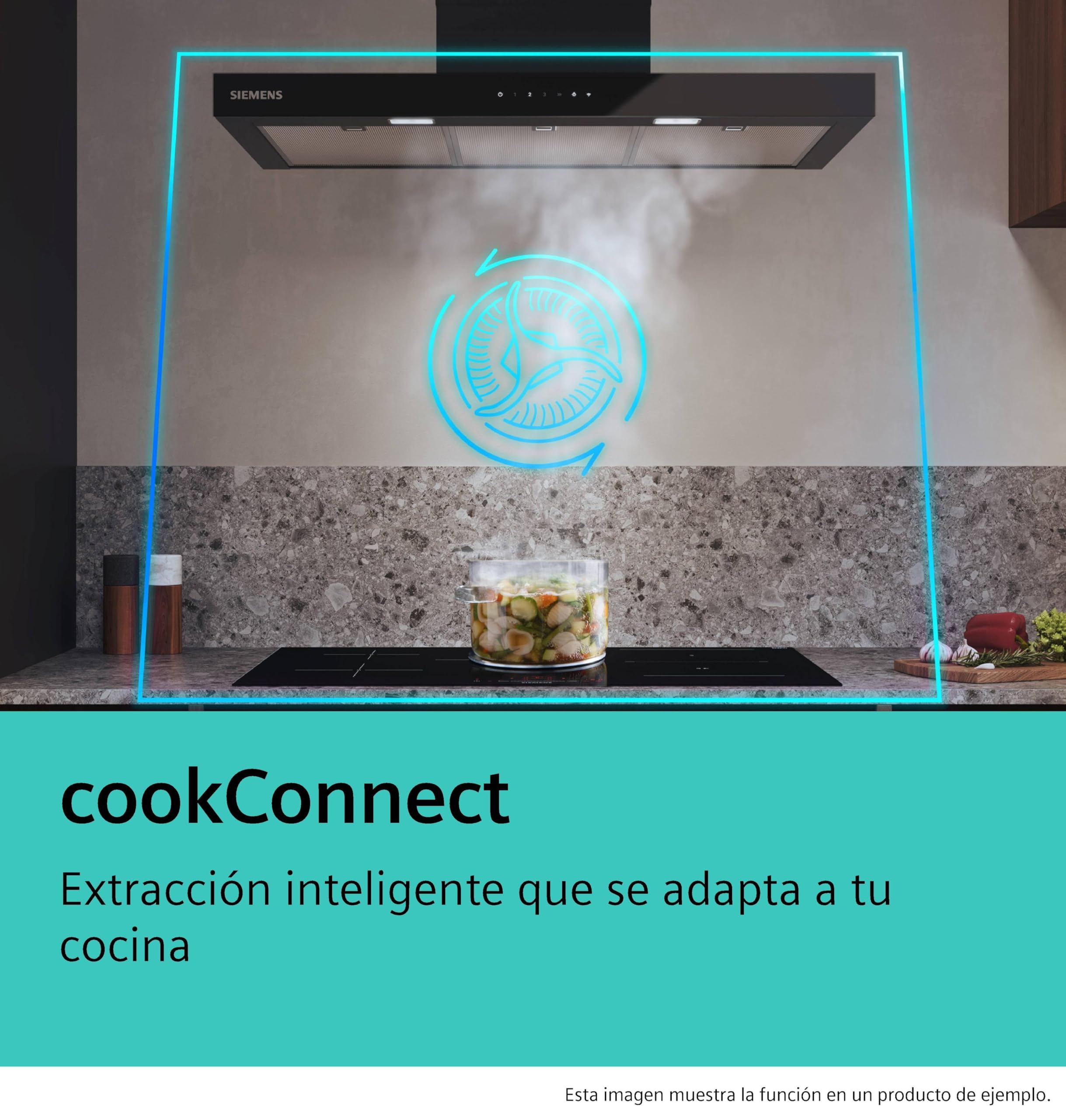 Siemens - Campana Extractora Decorativa de Pared, iQ500, 90 cm de ancho, negro mate, LC97BDN60