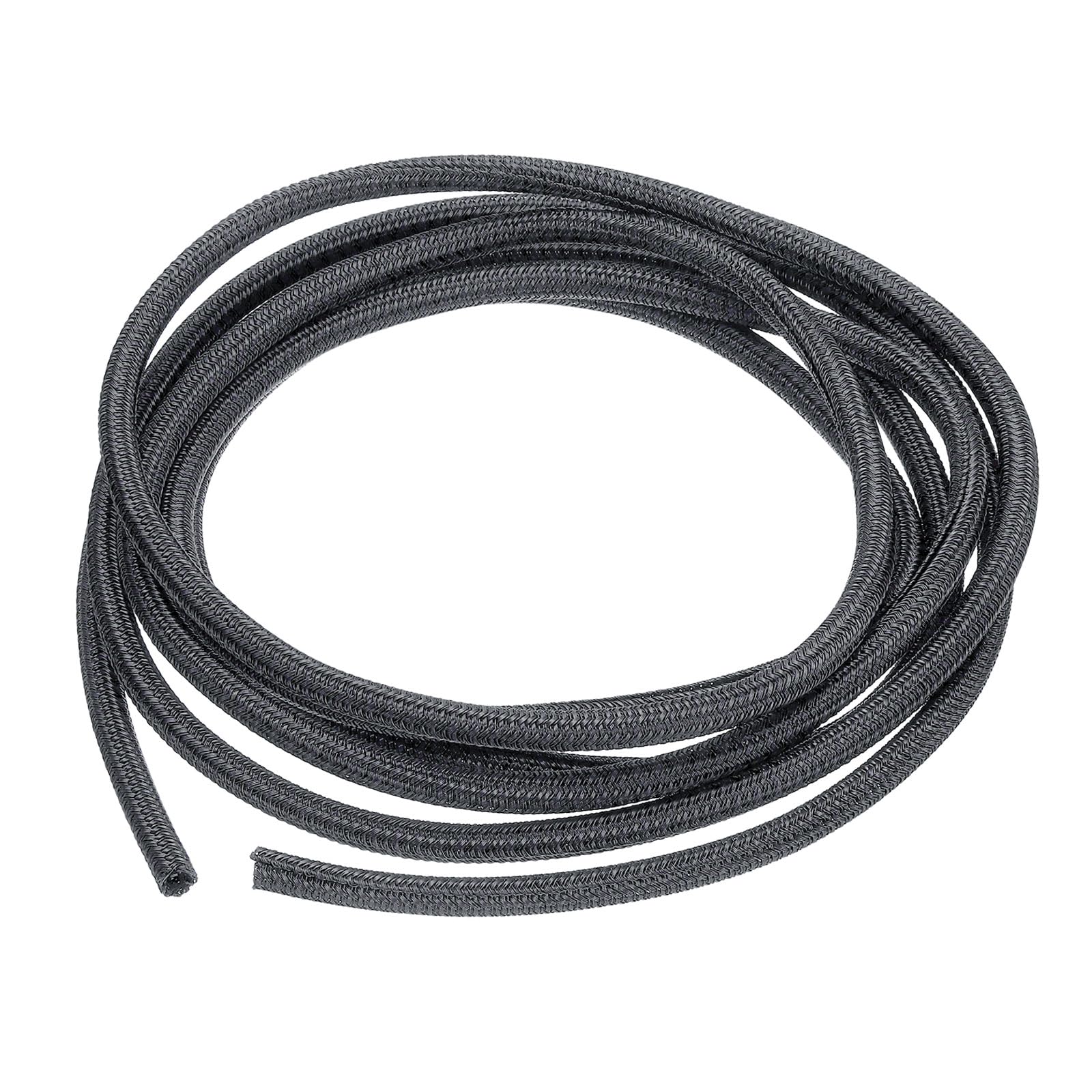sourcing map Split Sleeve Wire Loom 1/8" 10Ft Grey Self Wrapping Braided Sleeve UL94-V2 Fireproof PET Sleeving for Automotive, Home Cable Management