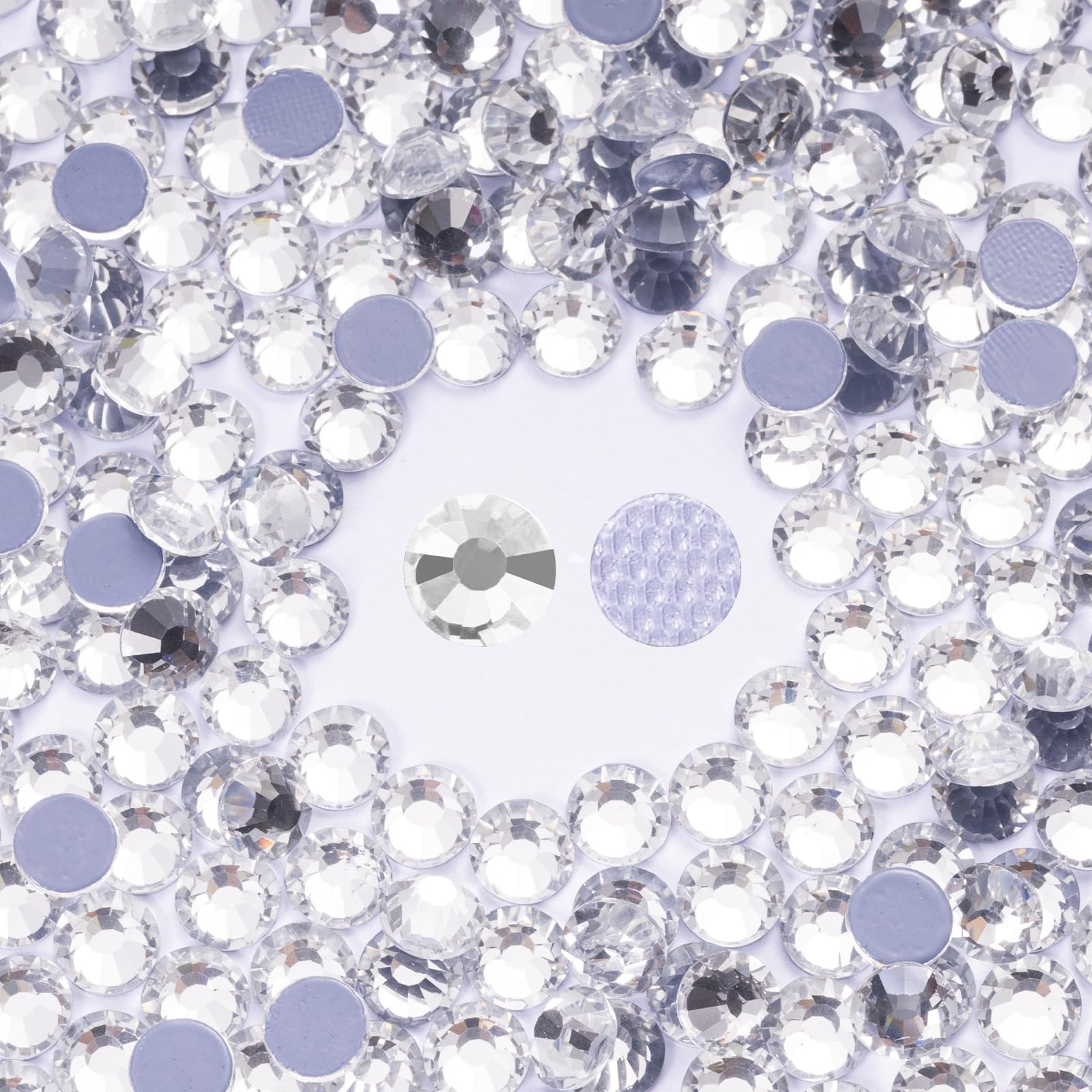 Hotfix Rhinestones Bulk 1500PCS SS16 (3.8-4.0mm), Crystal Glass Rhinestones for Clothes, Tumblers, Shoes DIY, Heat Transfer Flatback Gems for Crafts &amp; Decoration