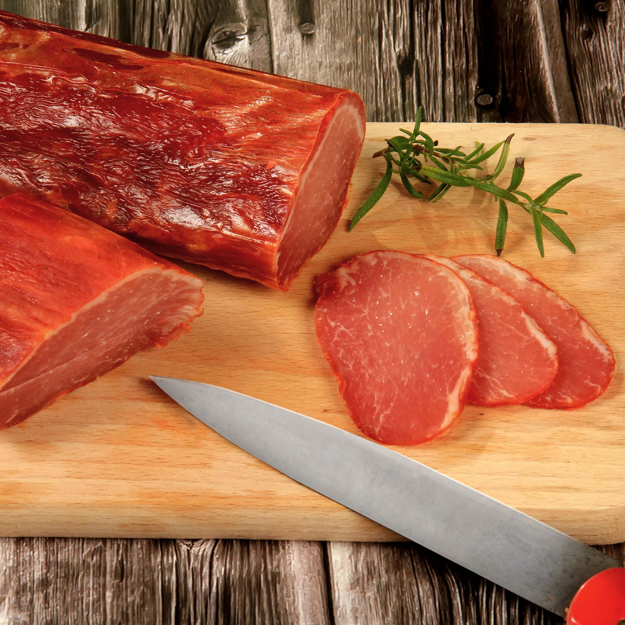 Prosciutto Crudo Serrano Spagnolo Stagionato e Disossato 1 Kg + Lomo (Lonza) Duroc Natural 250 gr + Chorizo Salsiccia 200 gr - Jamon Serrano Crudo Jamonprive