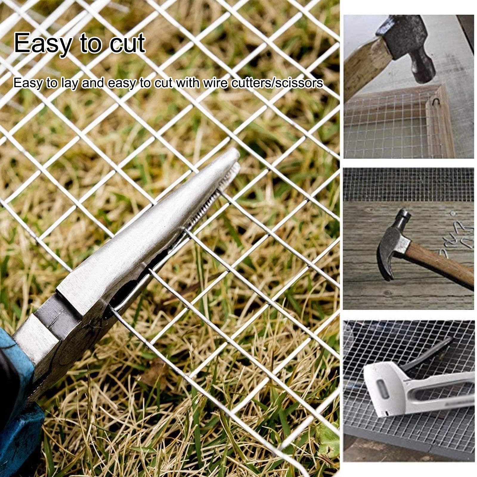 Malla de Alambre soldada de Acero Inoxidable 304 - Malla metálica Resistente de 1/2" para cercas de jardín, gallineros y jaulas - Fácil de Cortar, 1 m x 3 m (39 Pulgadas x 9,8 pies)