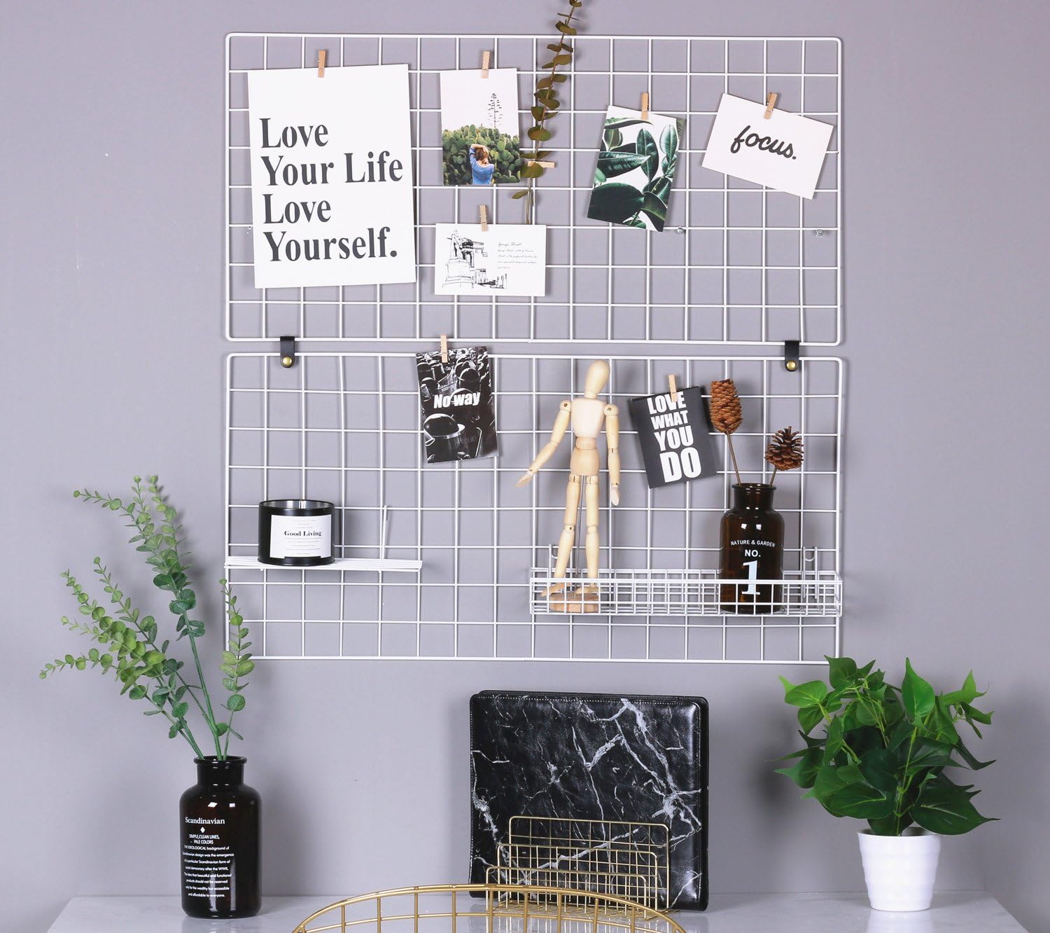 hosaken Multifunction Grid Panel,Wall Decor/Sculptural