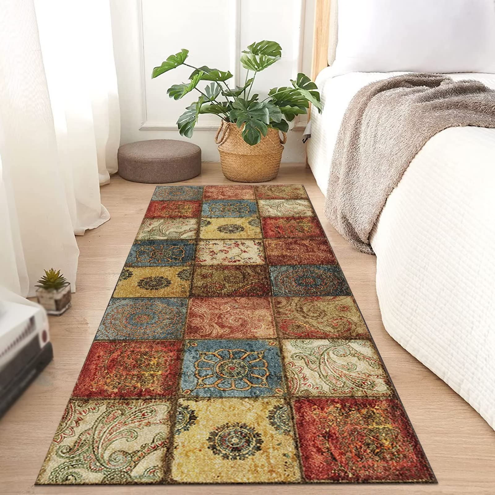 Topotdor Läufer Mit Marokkanischem Muster – 60x150 Cm, Rutschfest, Maschinenwaschbar, Für Flur & Stark Frequentierte Bereiche