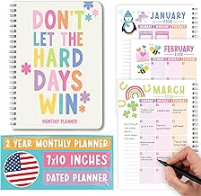 2026-2027 Monthly Planner - 2 Year Monthly Planner 2026-2027, Month Calendar Planners 2026 to 2027, Calendar Book, Beige Month Planners & Organizers