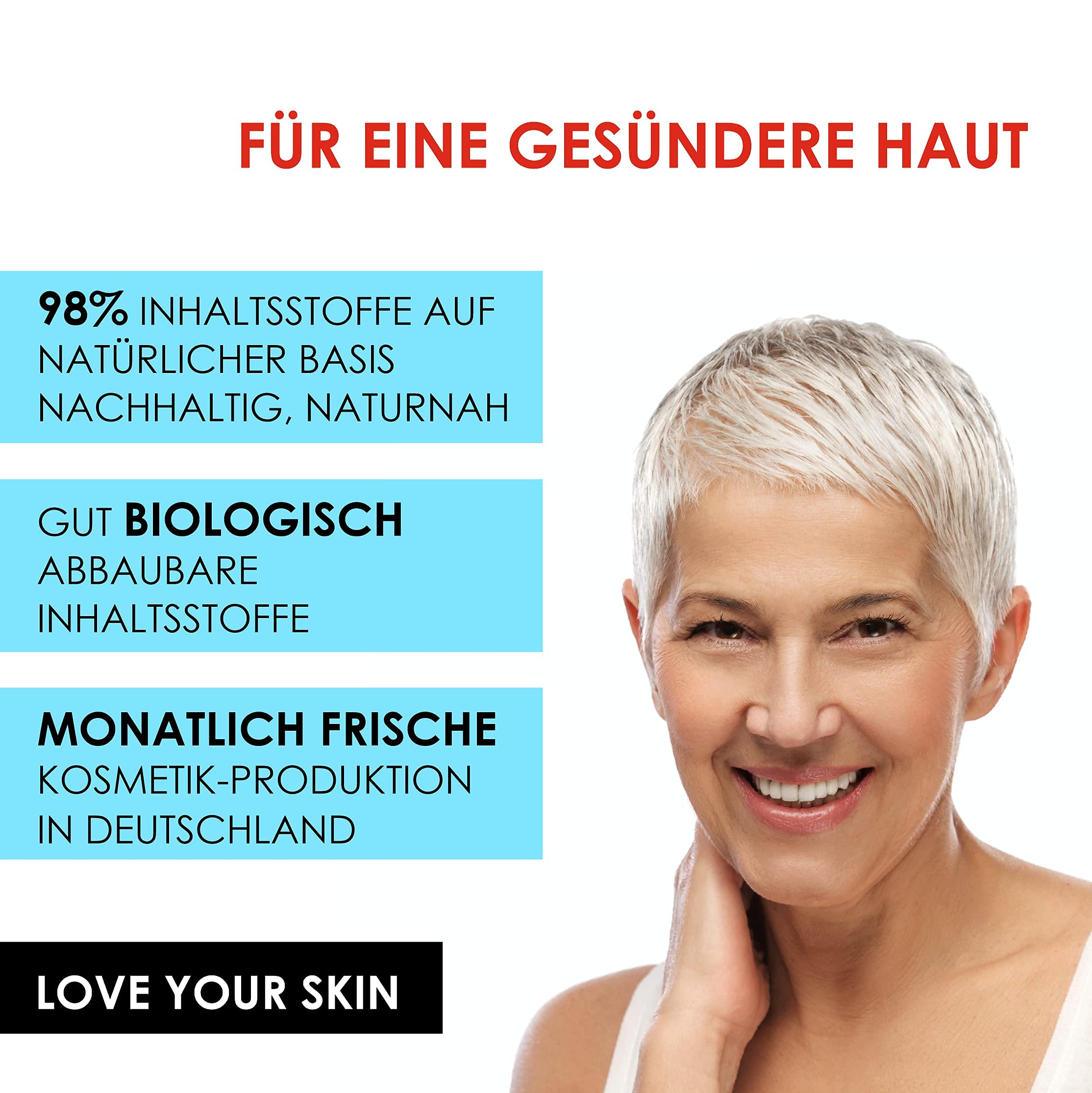 Hyaluron Serum hochdosiert mit Q10 - anti aging - anti Falten Gesichtspflege - Hyaluronsäure Faltenfiller - Porenverfeinerer - nachhaltige Kosmetik aus Deutschland - vegan - 100ml