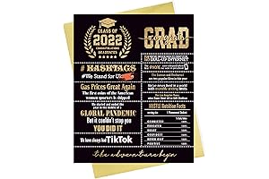 Graduation Decorations Class of 2022, Black And Gold For Class Of 2022