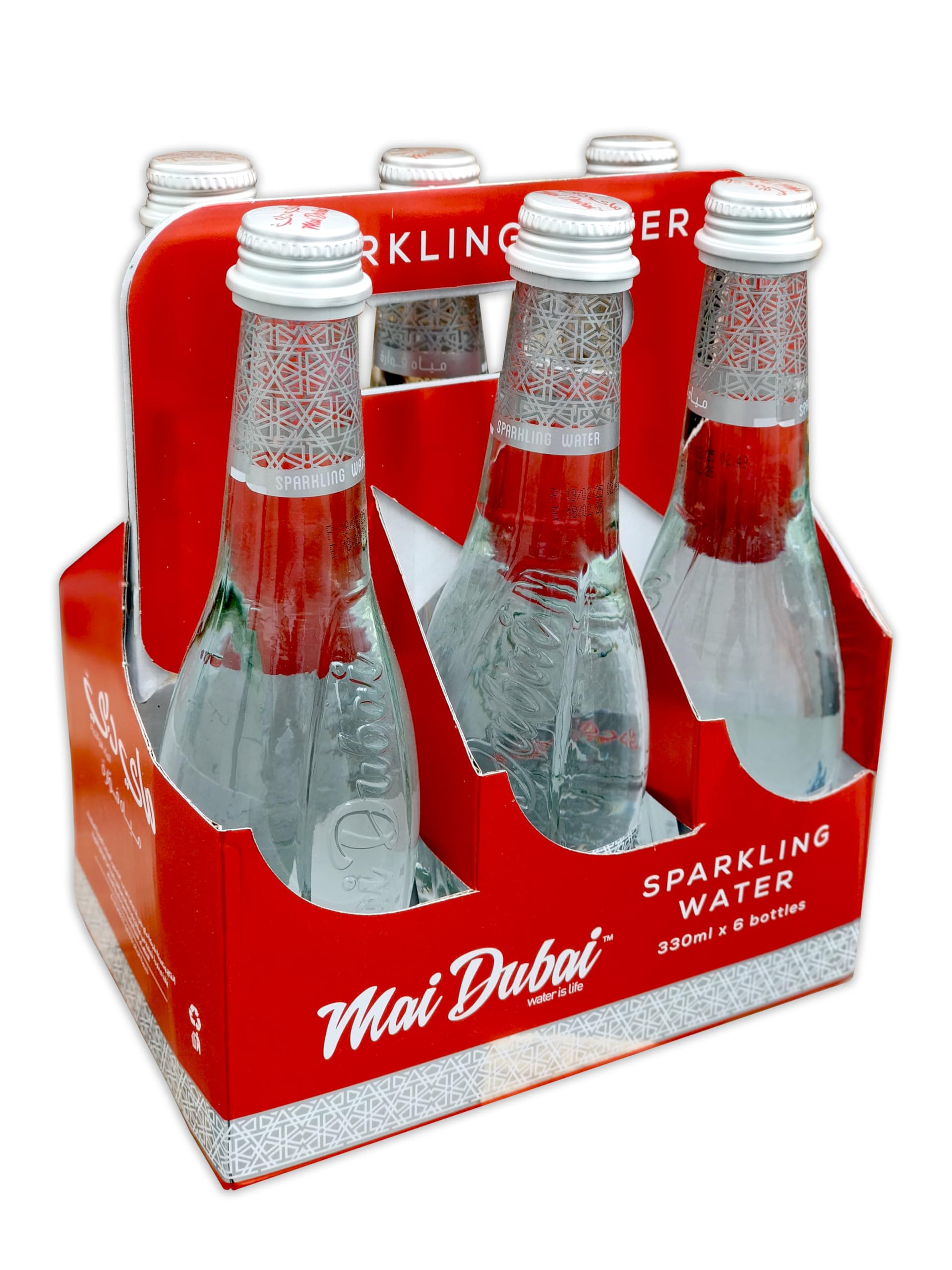 Mai Dubai Sparkling Glass Bottle, 6 X 330 ml