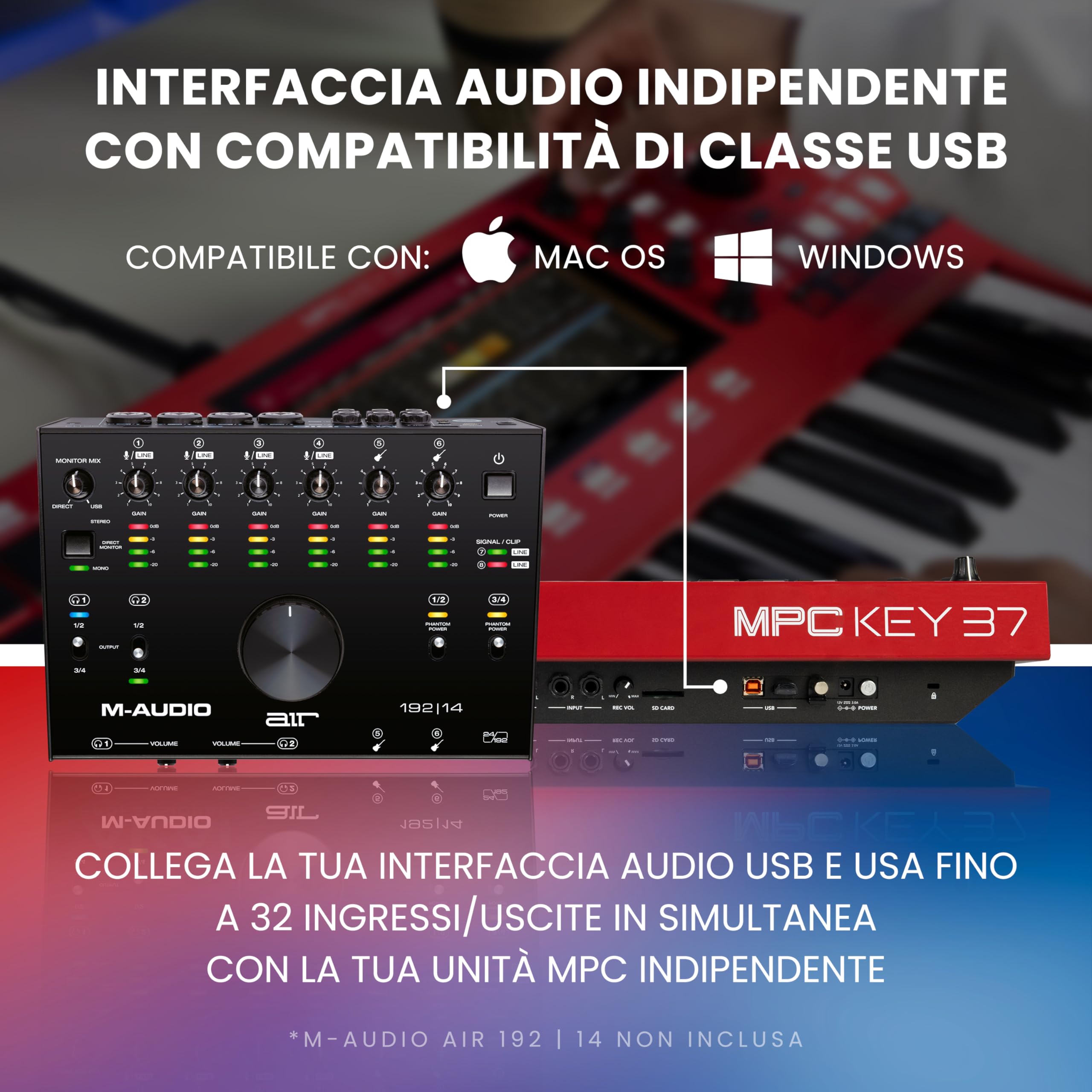 Akai Professional MPC Key 37 Sintetizzatore di Produzione Autonomo, Drum Machine, Tastiera MIDI, con Wi-Fi, Bluetooth, Touchscreen, Plug-in e Integrazione Native Instruments