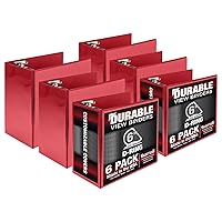 Vista 32 de Samsill Carpeta duradera de 3 anillos de 1 pulgada, fabricada en Estados Unidos, carpeta de anillos en D, cubierta transparente personalizable