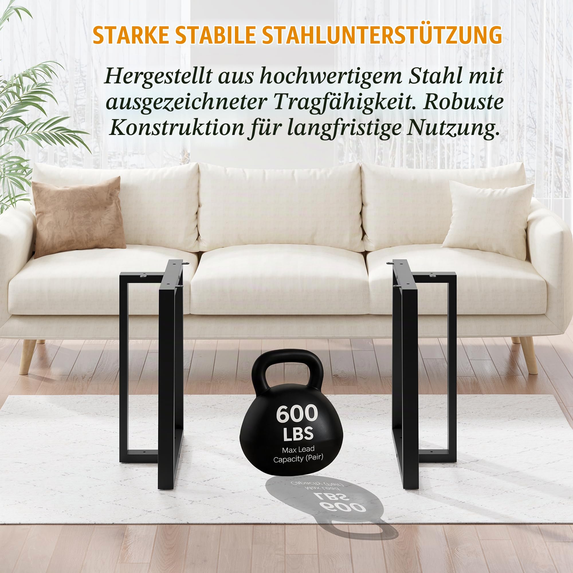 Tischbeine Metall Schwarz 28in(70cm), FüßE füR MöBel 2 Stück