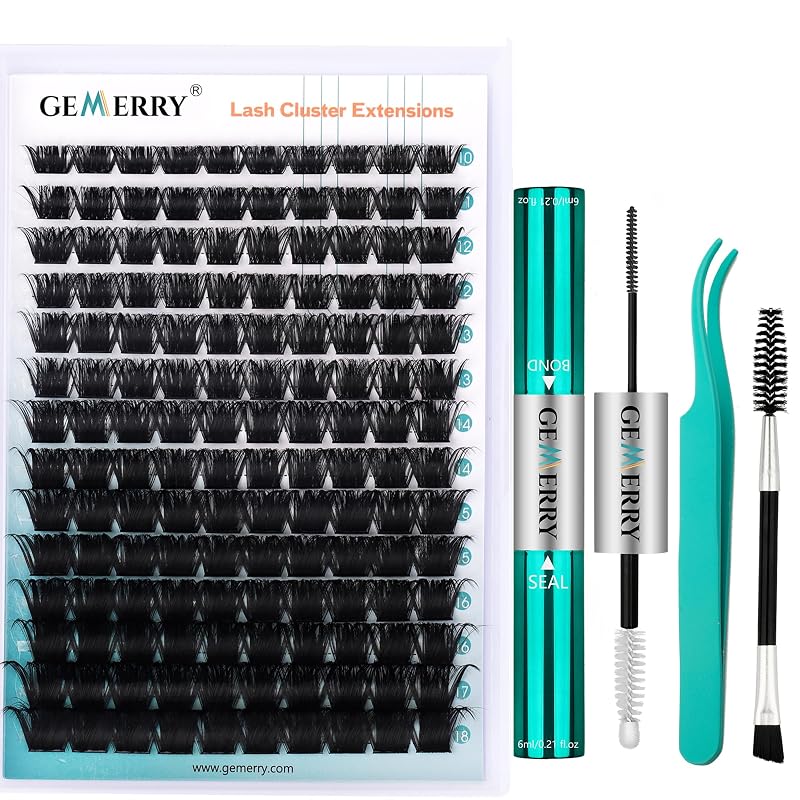 Kit de Cílios em Clusters GEMERRY 200 unidades 10–18 mm