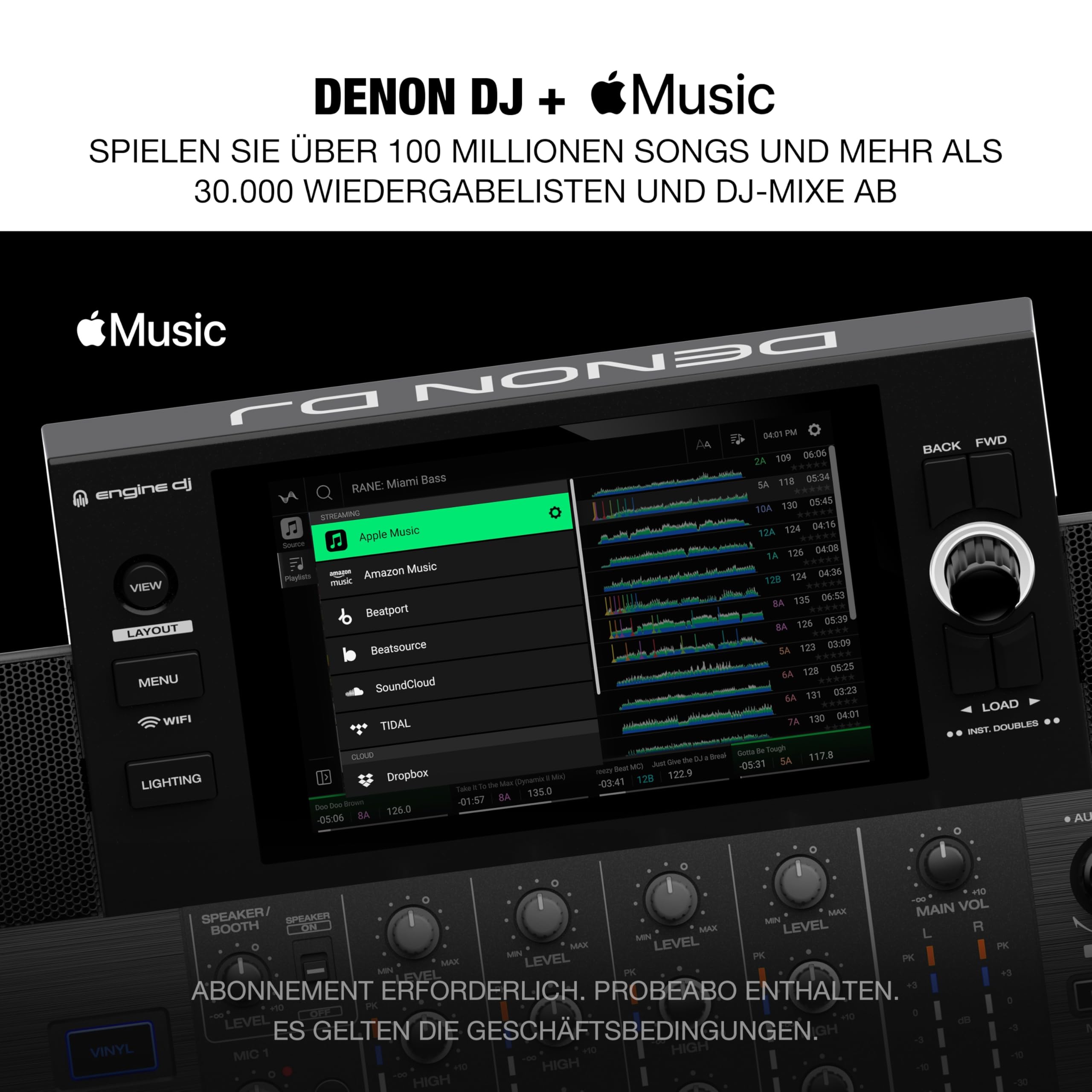 Denon DJ SC LIVE 4 Standalone DJ Controller with Stem Separation on 4 Decks, WiFi Streaming, Internal Speakers, Serato DJ and Virtual DJ Compatible