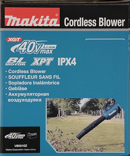 Miniatura 20 de Makita UB001GZ 40V Max Li-ion XGT Soplador sin escobillas – Baterías y Cargadores No Incluidos Azul