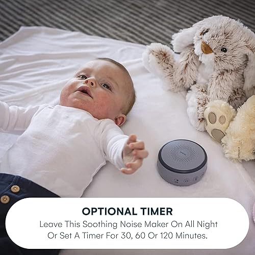 Miniatura 4 de Serene Evolution Máquina de ruido blanco portátil con batería de 18 sonidos para adultos, máquina de sonido con batería para dormir y viajar,