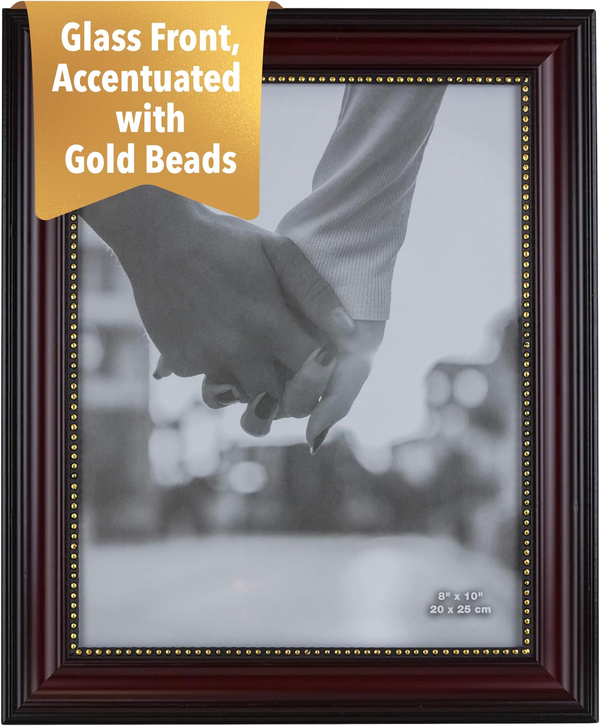 Kiera Grace Classic Traditional Lucy Picture Frame, 8" x 10", Dark Brown