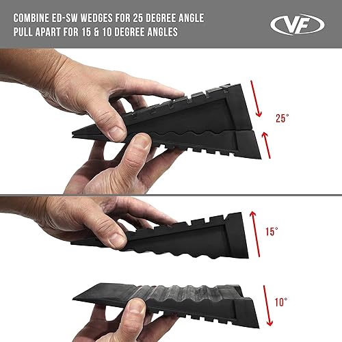 Miniatura 8 de Valor Fitness - Bloques de cuña para sentadillas con tacón elevado, cuña antideslizante para sentadillas, tabla inclinada para peso muerto,