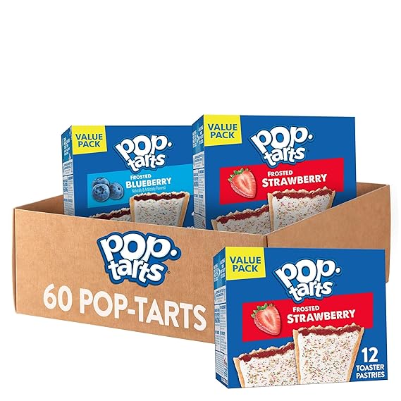Pop-Tarts Toaster Pastries, Breakfast Foods, Kids Snacks, Variety Pack (5 Boxes, 60 Pop-Tarts)