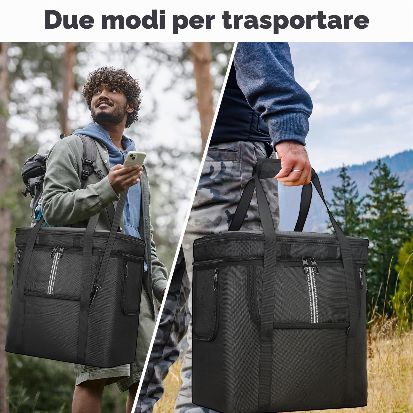 Borsa da trasporto Bluetti AC180, custodia nera per centrale elettrica portatile, cavo di ricarica e accessori