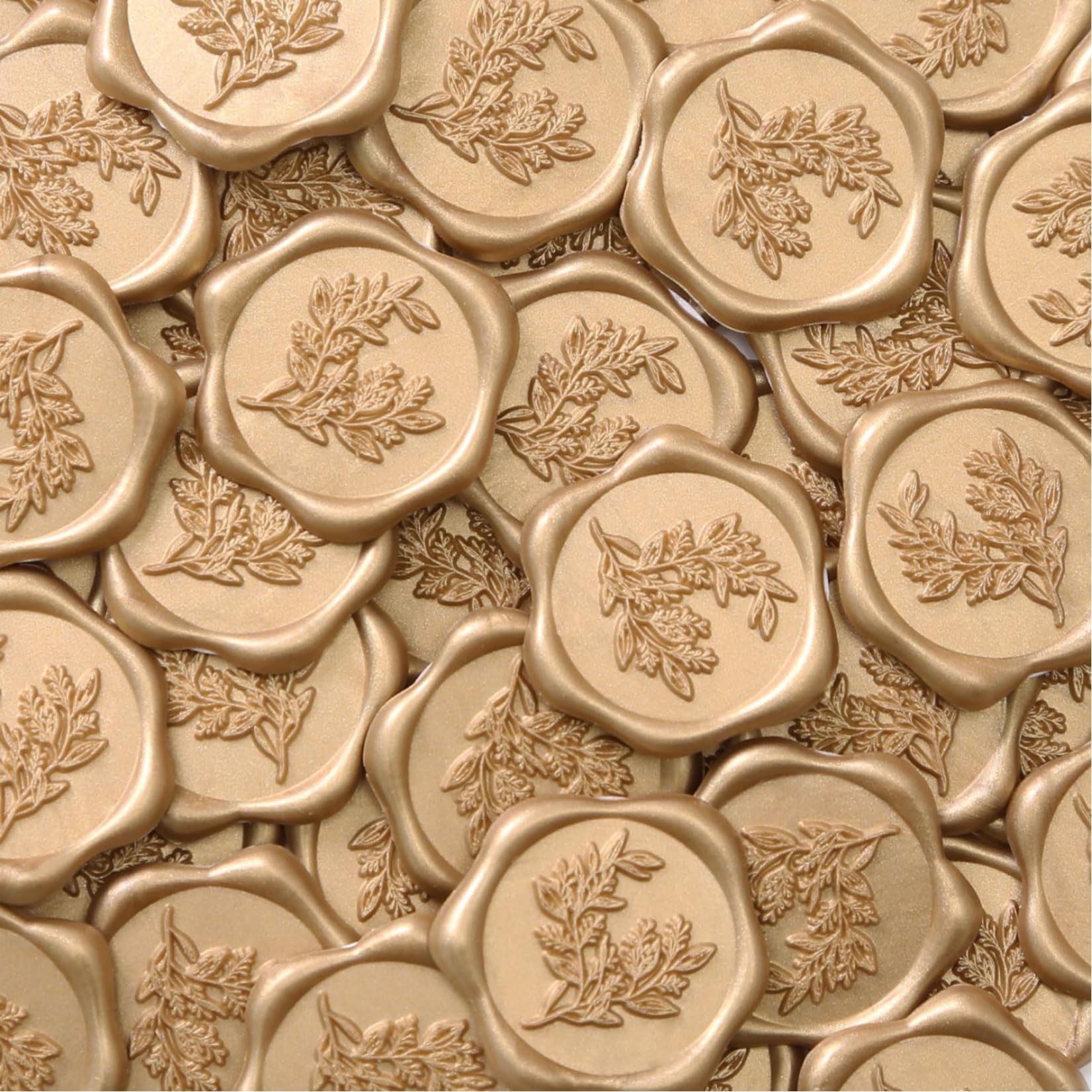 URROMA Waszegelstempel, 54 Stuks Zachte Foam Roze Goud Vintage Zelfklevende Stickers voor Verjaardag Bruiloft Bruidsdouche Feest Cadeaus Benodigdheden Scrapbooking Envelop Kaarten
