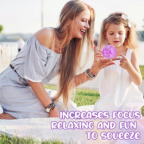 Miniatura 6 de Cubo de hielo antiestrés para mampostería, bolas estrujables para adultos y niños, cubo de estrés sensorial de azúcar de aumento lento, bola de