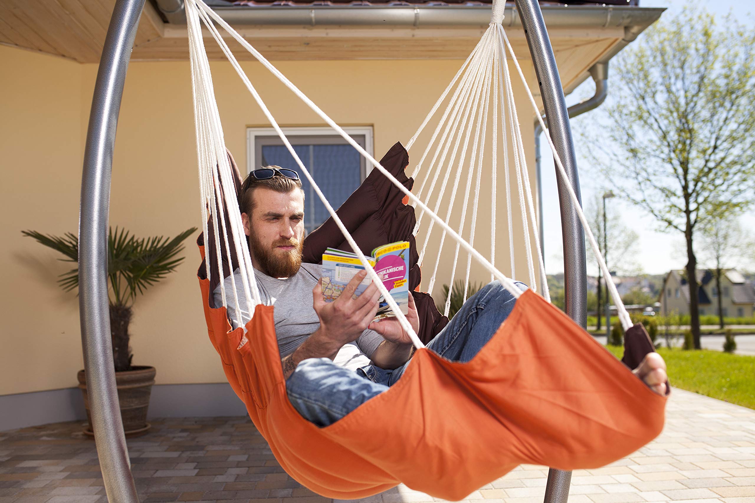 Amazonas Hammock AZ-2020260 California Poltrona Sospesa Terracotta, Marrone, 70x110x170 cm