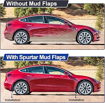 Mud Flaps Splash Guard For Tesla Model Y All Weather Winter Sediment Protection - Foto 7