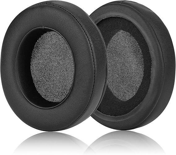 Replacement Ear Pads Cushion Cover with Protein Leather & Memory Foam for Razer Nari, Ultimate, Essential, Kraken Kitty, Kraken Tournament Edition Headset ONLY Oval (Black)