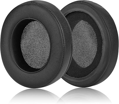 Replacement Ear Pads Cushion Cover with Protein Leather & Memory Foam for Razer Nari, Ultimate, Essential, Kraken Kitty, Kraken Tournament Edition Headset ONLY Oval (Black)