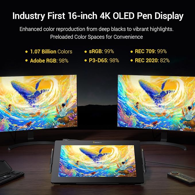 Xencelabs Pen Display 16 Bundle con Teclas Rápidas 16" 4K OLED miniatura 2