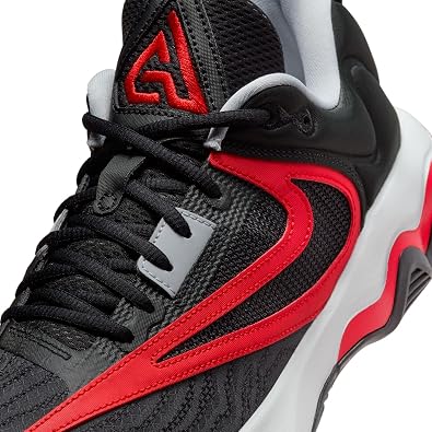NIKE Giannis Immortality 3 Basketball Shoes (DZ7533-004, Black/University RED-Pure Platinum) Size 10.5