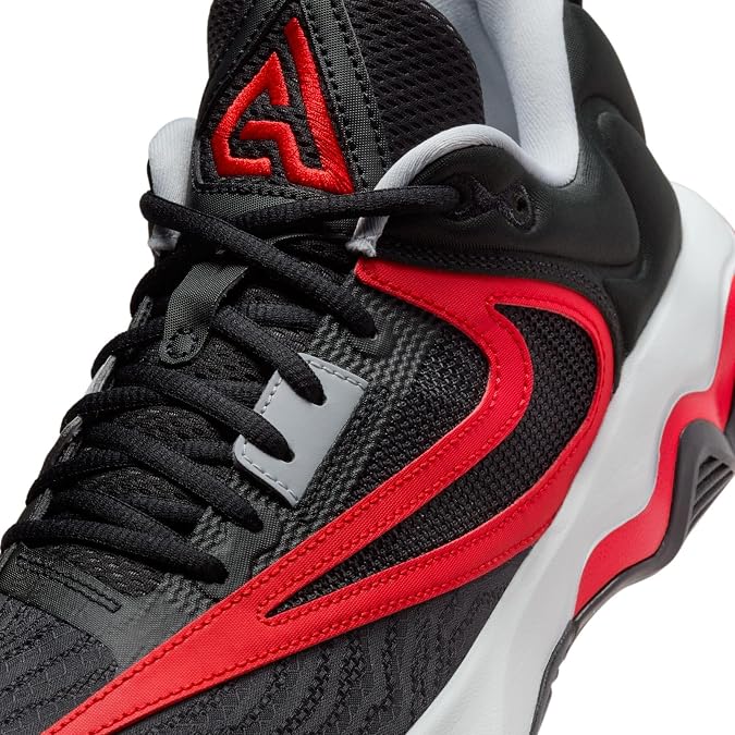 NIKE Giannis Immortality 3 Basketball Shoes (DZ7533-004, Black/University RED-Pure Platinum) Size 10.5