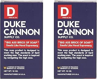 Duke Cannon Big Brick of Soap, Naval Diplomacy - Refreshing Ocean Scent, Men's Bar Soap, 10 oz. (2-Pack)