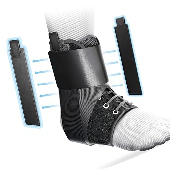 SportLock EZ8, Lace Up Ankle Brace for Women and Men, Ankle Support, Foot Brace, Removeable Side Stablizers, For Sprained or Injured Ankle and More, Ankle Brace for Sports, Small