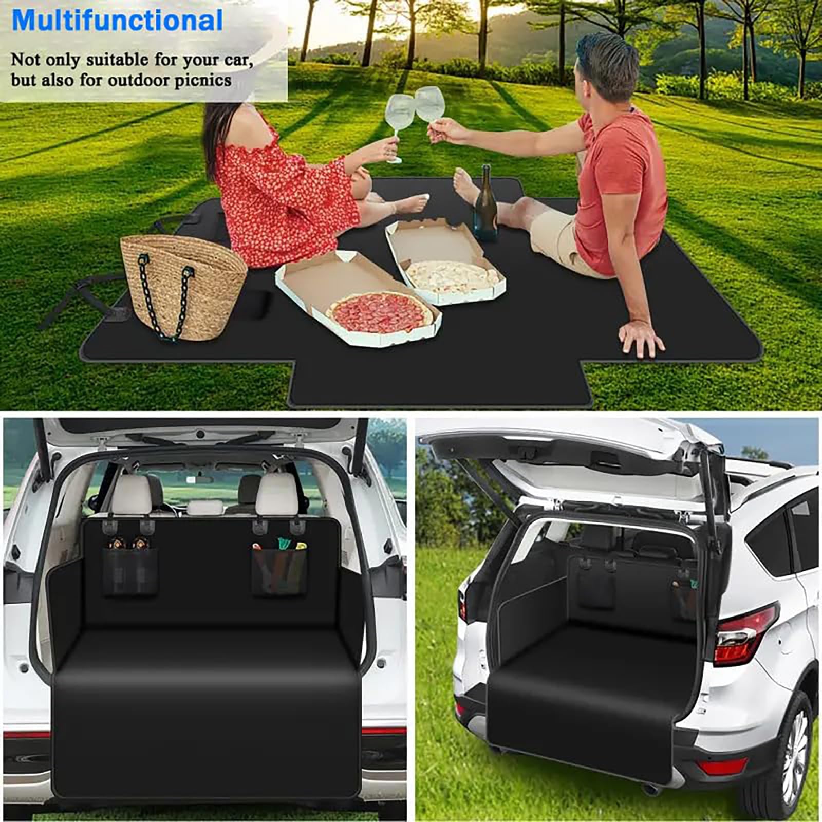 Telo Auto per Cani Protezione Bagagliaio Copertura, per Fiat 124 Spider I 2016-2025 Universale Antiscivolo Impermeabile Lavabile Durevole