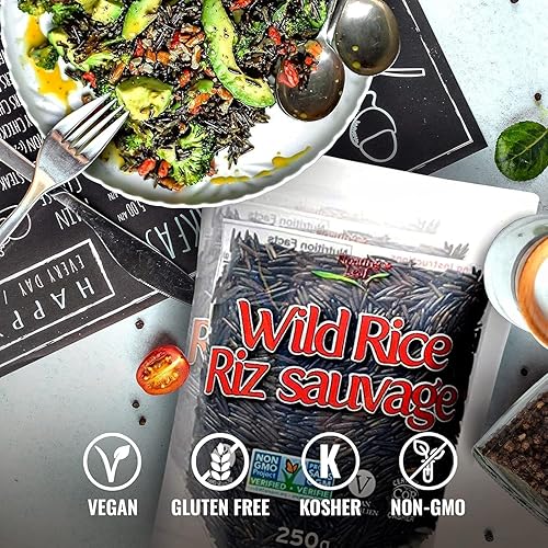 Miniatura 7 de Floating Leaf - Arroz silvestre todo natural sin gluten sin OMG kosher y vegano arroz salvaje de grano largo alimento saludable para toda la familia
