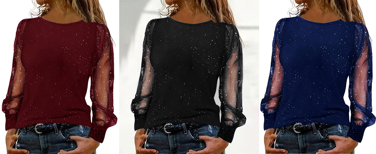 Chemisier/T-shirt Femme En Maille Cristal Avec Paillettes Et Strass - Taille Unique - Neuf Avec étiquettes