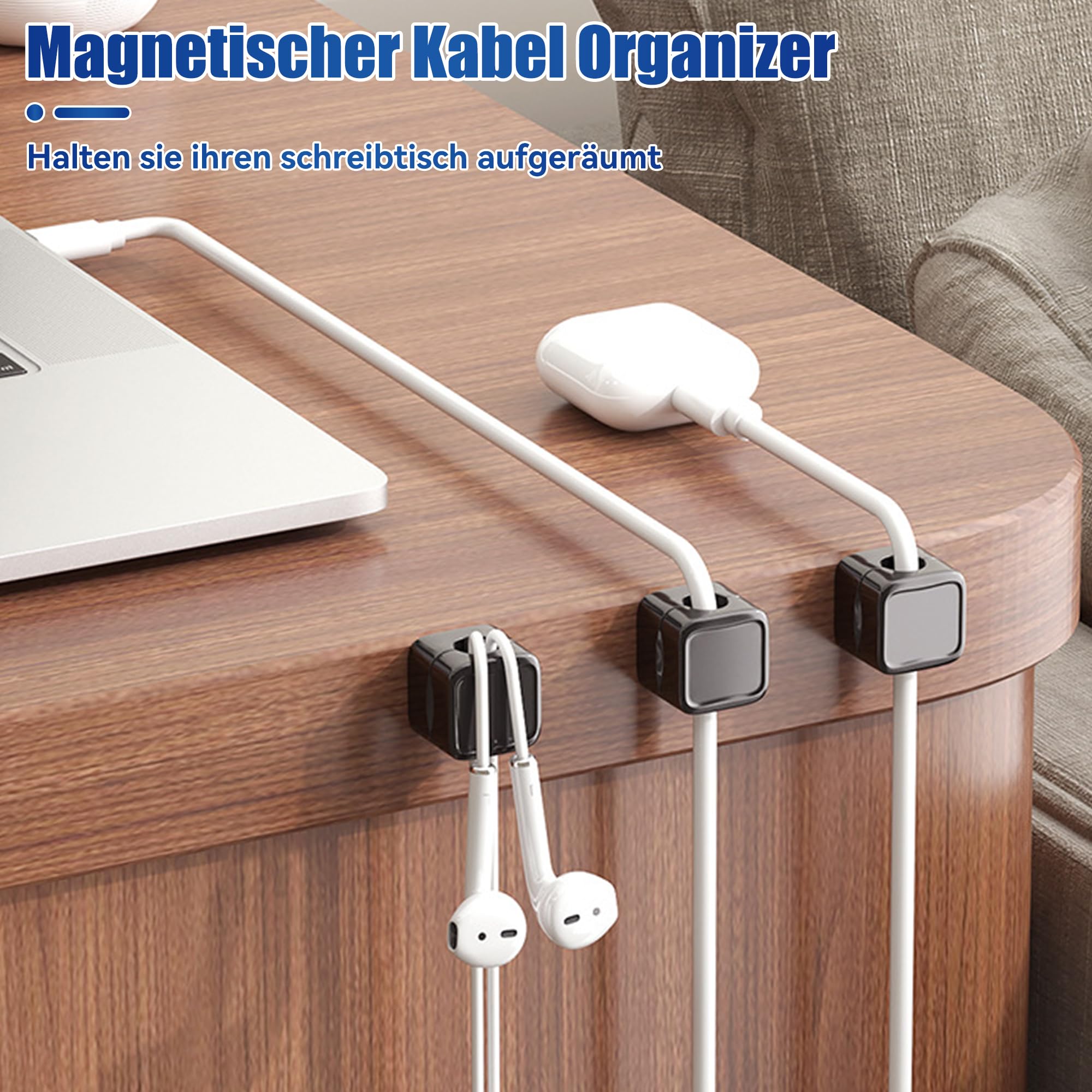 Carehabi 12 Pezzi Clip Per Cavi Clip, agnetiche Fera Cavi Adesivi Per