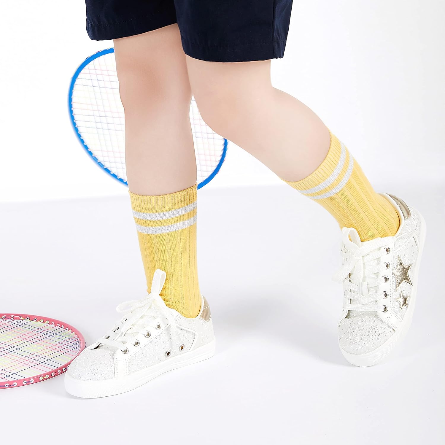 GINFIVE Toddler Girls Sneakers Little Girls Slip On Shoes Glitter Sneakers Toddler - Image 3