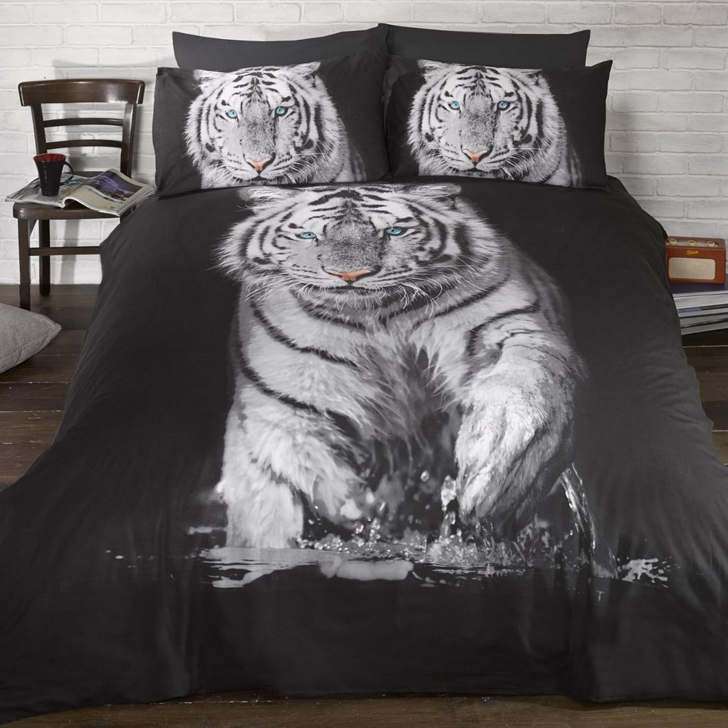 Yorkshire Linen Bedding Heaven Stunning Tiger Duvet Cover. Quirky