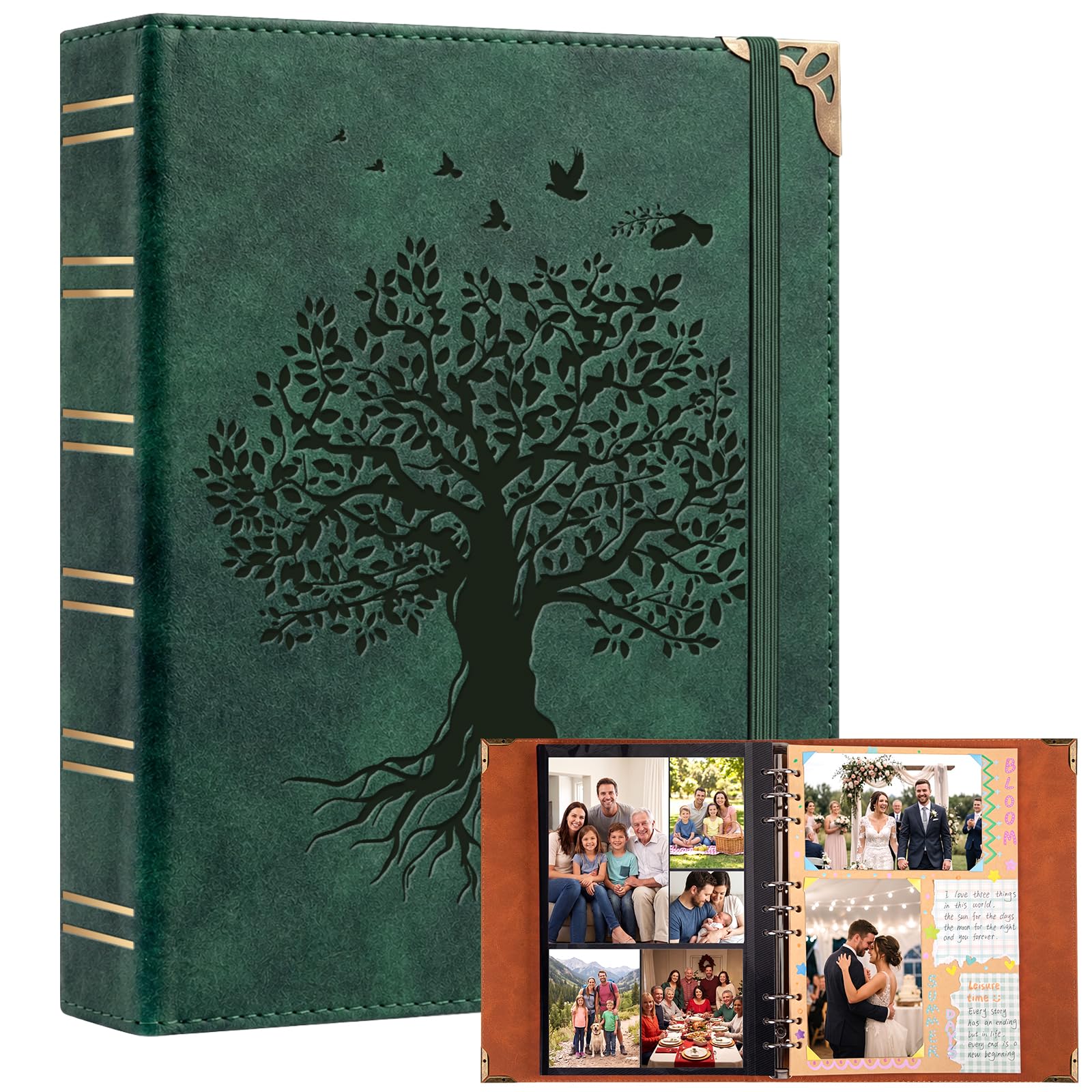 Scrapbook Photo Album 100 Pages, 60 Page Self Adhesive+40 Page Kraft Paper
