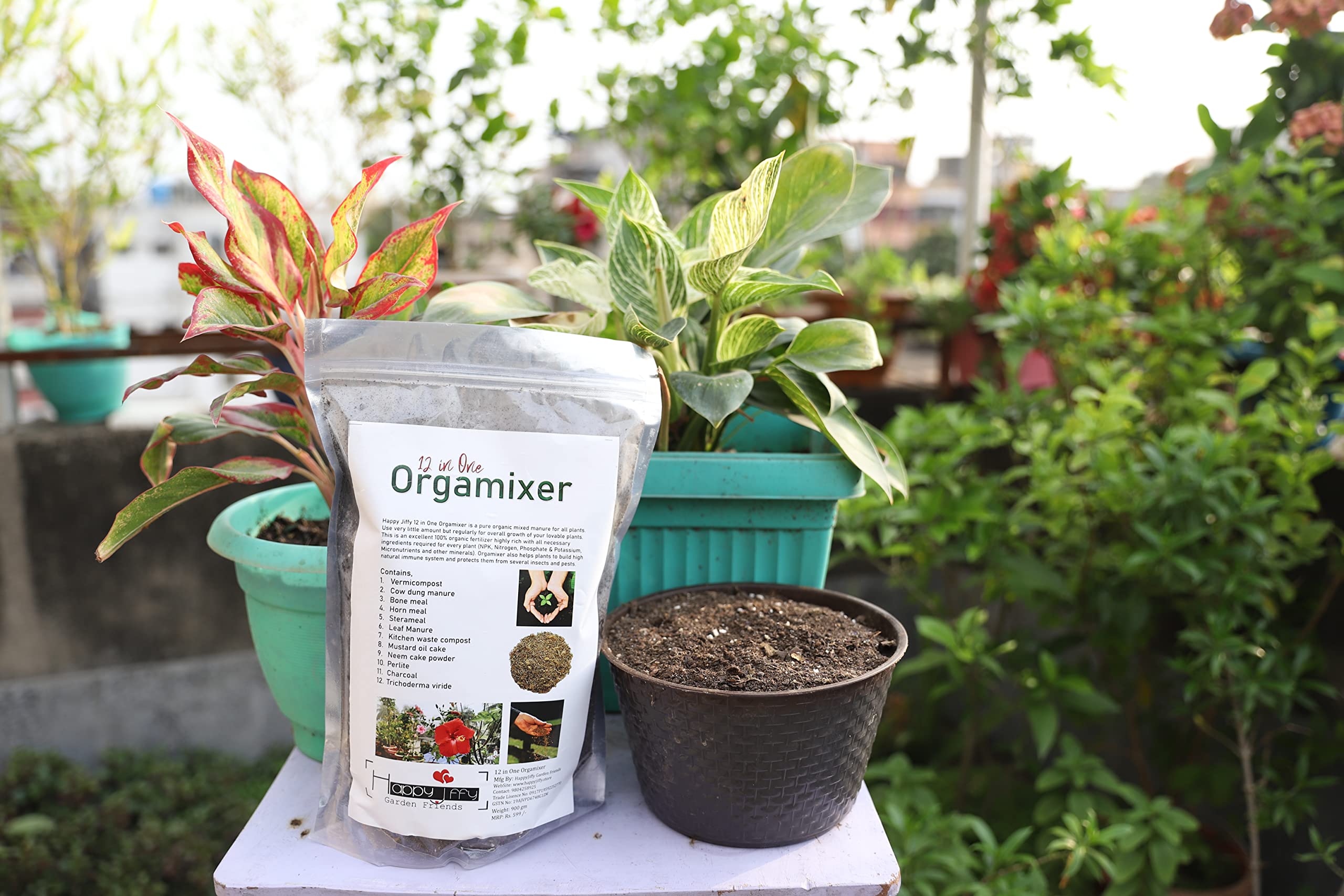 12 in One Orgamixer, Organic Mixed Fertilizer. Made with Vermicompost, Cow Dung, Bone, Horn, Stera, Leaf Mold, Kitchen Waste, Mustard Cake, Neem Cake, Perlite, Charcoal and Trichoderma viride(500 G) (B0B3F1QHLJ) Amazon Price History, Amazon Price Tracker