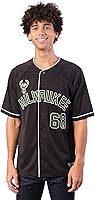 Vista 8 de Ultra Game Men’s NBA Official Super Soft Button Down Jersey Baseball Shirt