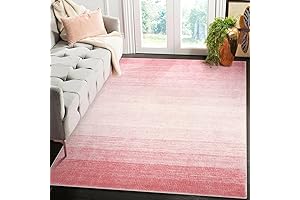 Wonnitar Modern Ombre Washable Pink Area Rug for Living Room