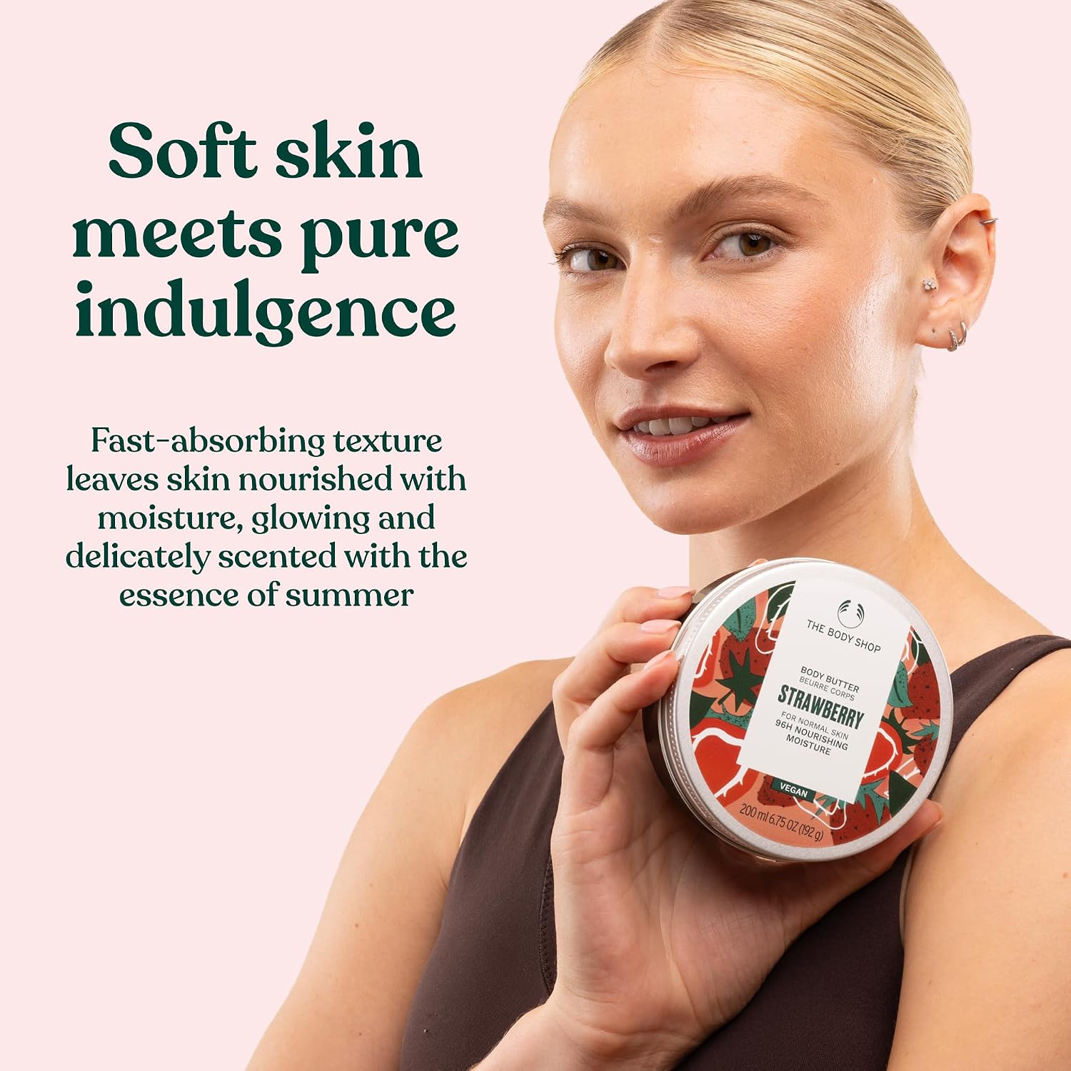 The Body Shop Strawberry Mini 3 Piece Set | Travel Size Shower Gel, Hand Cream, Body Butter | Sweet Scent, for All Skin Types, Vegan