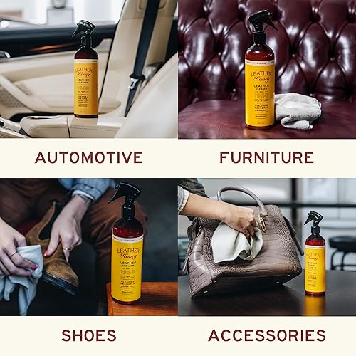 Miniatura 7 de Leather Honey Limpiador de cuero el mejor limpiador de cuero para ropa de vinilo y cuero muebles interior de automóviles zapatos y accesorios No