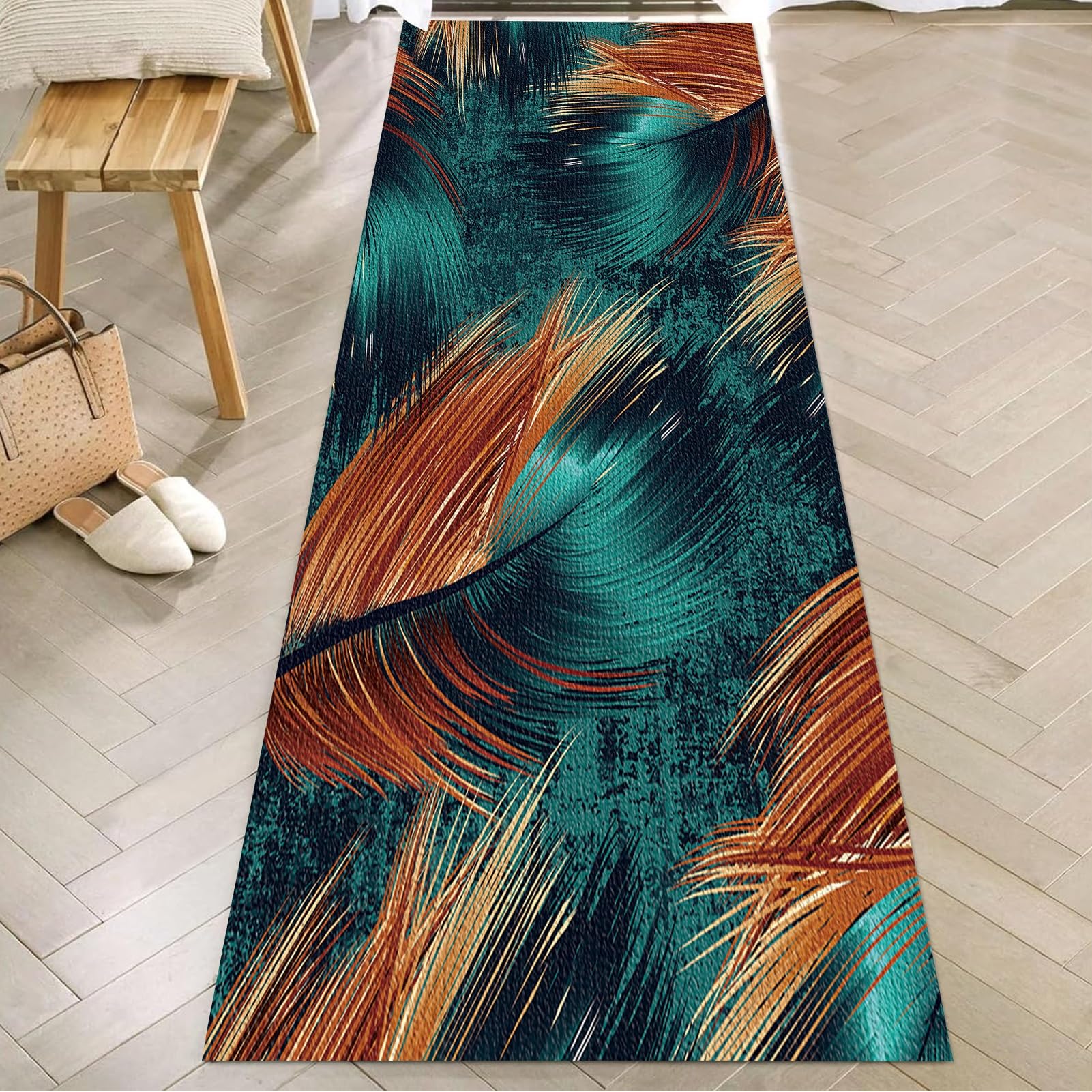 Alfombras De Pasillo Extralargas - Longitud 100 cm 1,5 m 2 m 250 cm 300 cm 350 cm 4 m 450 cm 5 m 550 cm 6 m Alfombra de pasillo estrecha antideslizante para escaleras de cocina - Personalizable ( Size
