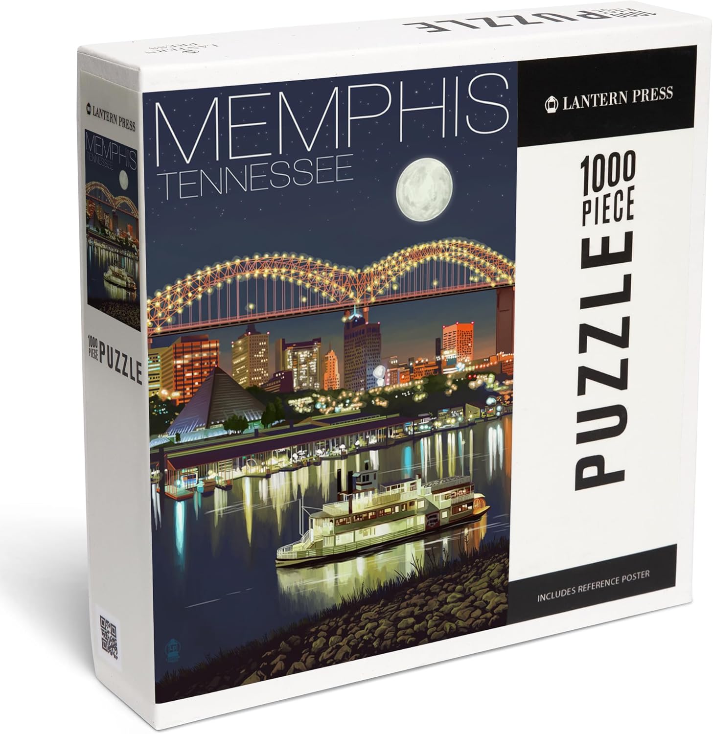 Memphis, Tennessee, Skyline at Night (1000 Piece Puzzle, Challenging Jigsaw Puzzle for Adults, Made in USA)