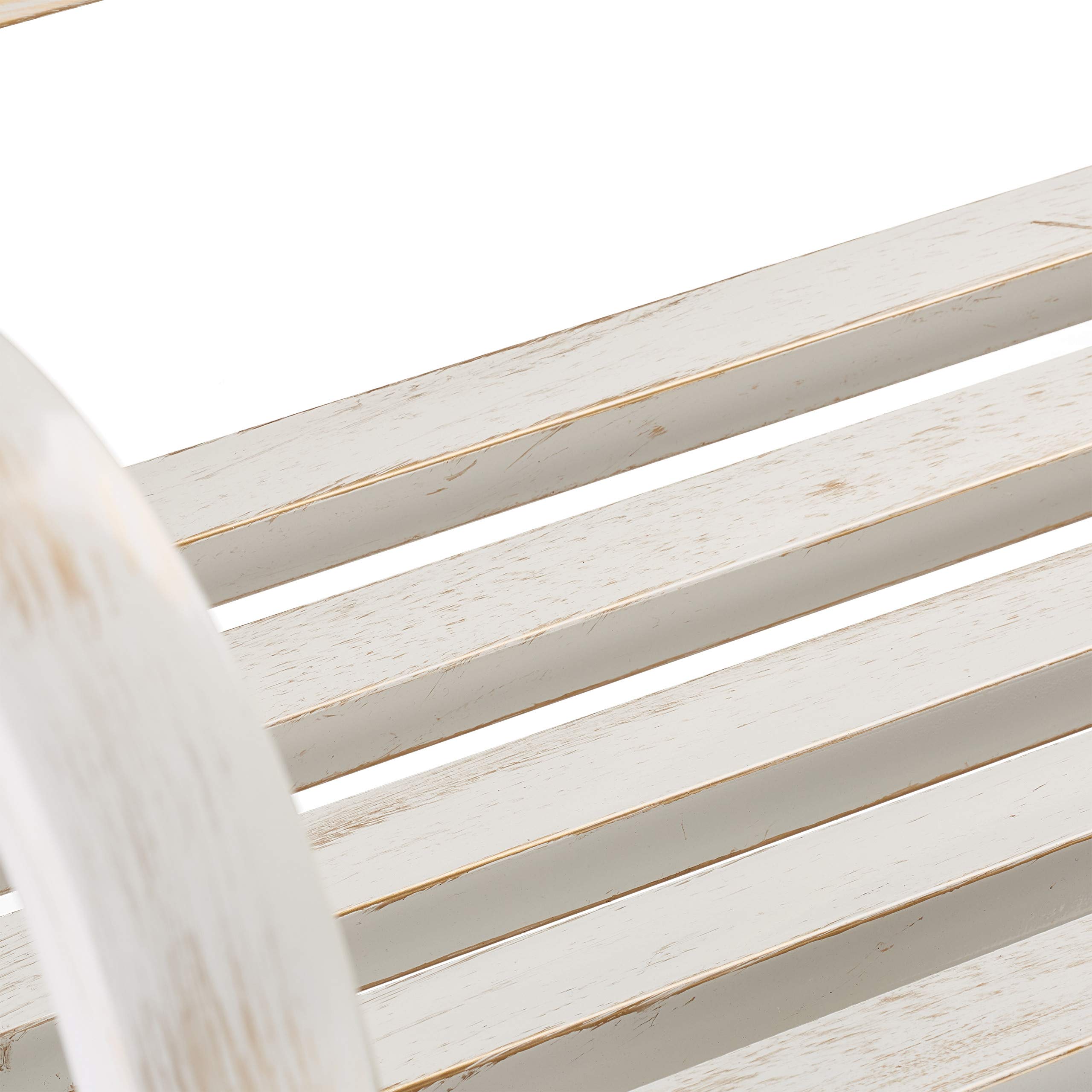 Relaxdays Banc Jardin Antique, 2 Personnes, Balcon, terrasse, métal, HLP : 90 x 127,5 x 63cm, Acier, Fonte, Blanc-Bronze