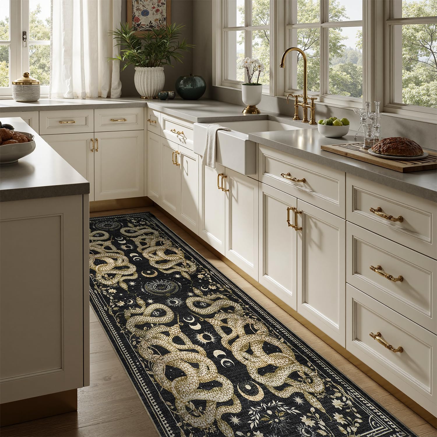 DCX Washable Snake Rug Bundle: 5x7 + 2x6 Runner + 2x3 Set