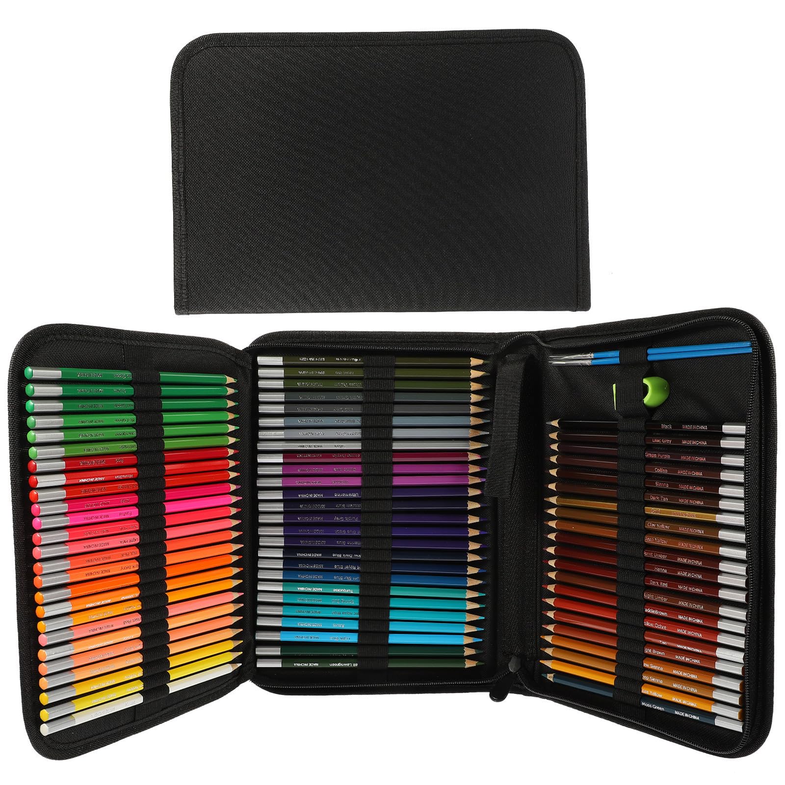 Set de Crayons de Couleur Aquarellables 1 Coffret Bois Hexagonal, Crayons à Dessin Portables pour Garçon et Filles pour Peinture et Dessin Artistique